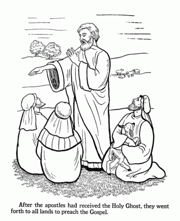 Bible Printables - Apostles Coloring Pages - preaching - 10