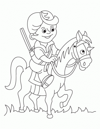 Wanna a horse-riding coloring pages | Download Free Wanna a horse 