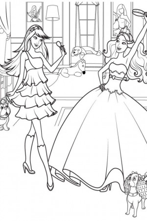 Printable Ballerina Barbie Colouring Pages | download free 