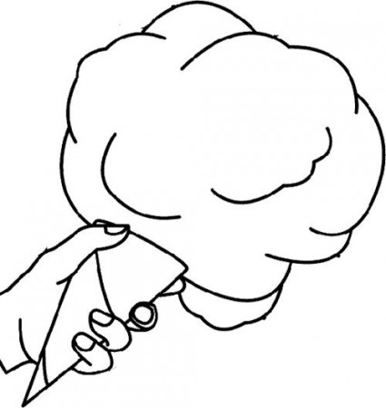 Big Cotton Candy Coloring Page