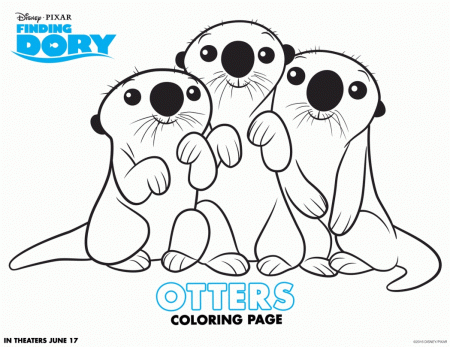 Otters - Finding Dory Coloring Page