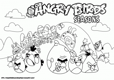 Angry Birds Seasons Coloring Page