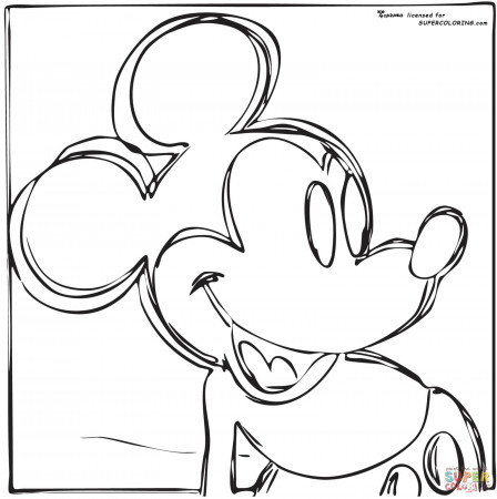Mickey Mouse By Andy Warhol coloring page | Free Printable ...