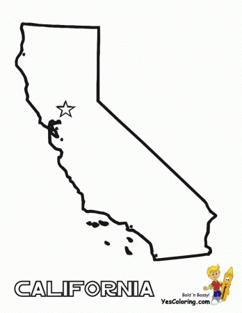 The Whole State of California Coloring Day! State Map! http://www ...