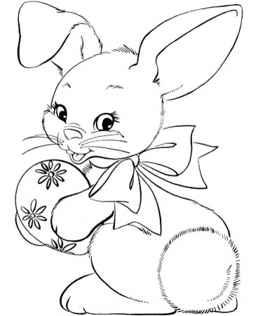 easter bunny face coloring page coloring cartoon Easter face Baby ...