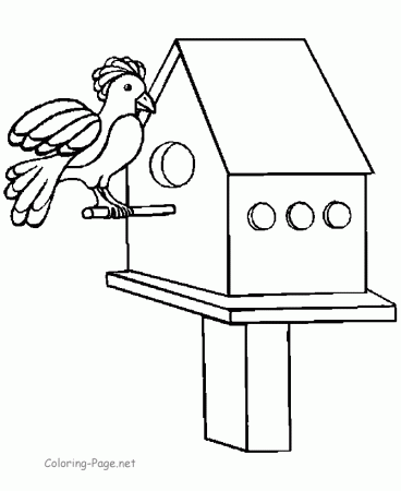Coloring pages - Birdhouse