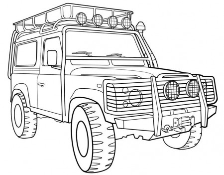 Drawings 4X4 (Transportation) – Printable coloring pages