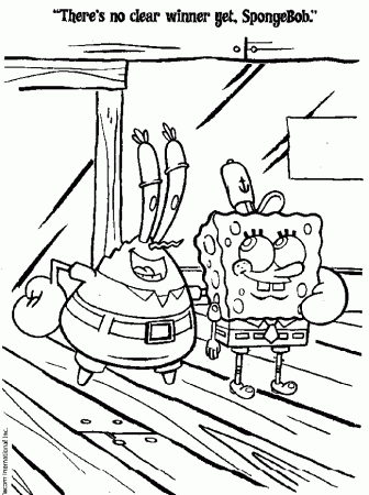 mr crab and spongebob colouring pages - Clip Art Library