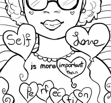 Image result for self love coloring sheet | Love coloring pages, Coloring  pages, Mandala sketch
