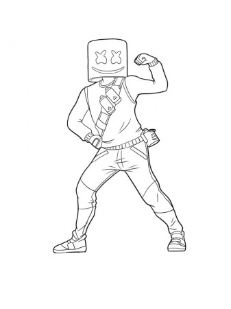Marshmello Fortnite coloring pages. Download and print Marshmello Fortnite  coloring pages.