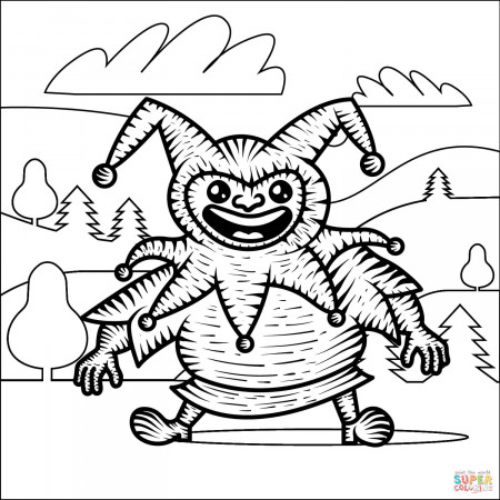 Jester coloring page | Free Printable Coloring Pages