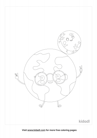 Earth And Moon Coloring Pages | Free Space Coloring Pages | Kidadl