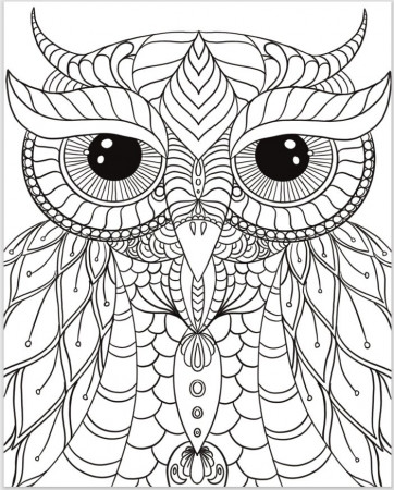 Owl Mandala Coloring Page - Etsy