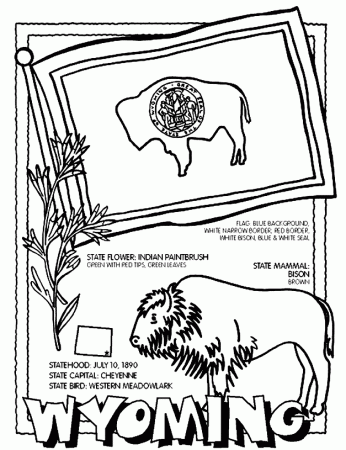 Wyoming coloring pages