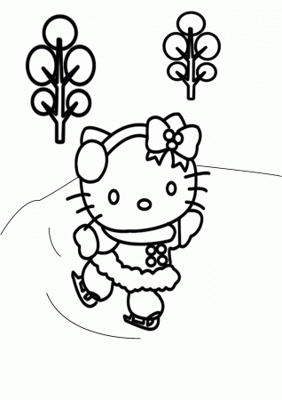 Free Winter Coloring Pages Ice Skating | Winter Coloring pages of ...