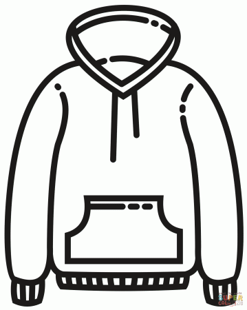 Hoodie coloring page | Free Printable Coloring Pages