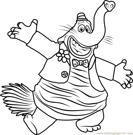 Bing Bong Face Coloring Page For Kids Inside Out Printable Coloring ...