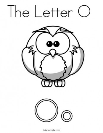 The Letter O Coloring Page - Twisty Noodle
