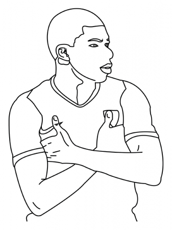 Kylian Mbappé Coloring Page - Free Printable Coloring Pages for Kids