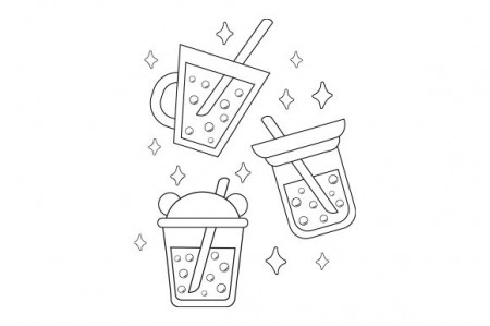 Kawaii Bubble Tea Coloring Pages SVG Cut file by Creative Fabrica Crafts ·  Creative Fabrica