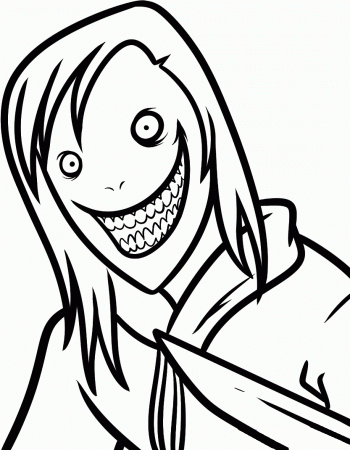 Jeff The Killer Coloring Page - Free Printable Coloring Pages for Kids