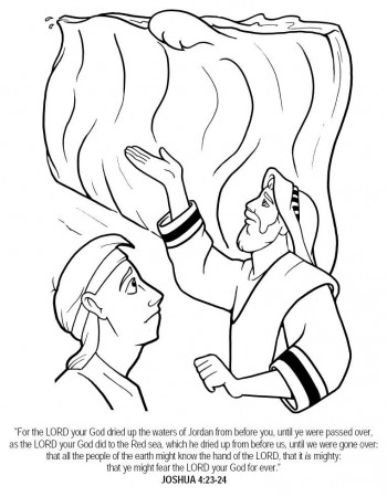 Coloring Pages Joshua Crossing Jordan - High Quality Coloring Pages