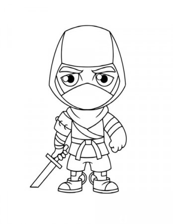 Fortnite Ninja Coloring Page - Free Printable Coloring Pages for Kids