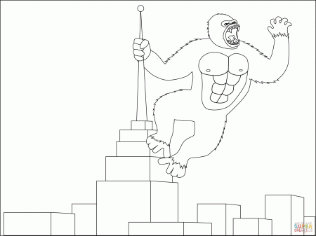 King Kong coloring page | Free Printable Coloring Pages
