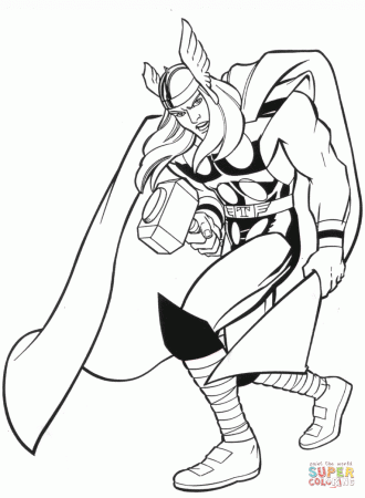 Marvel Thor coloring page | Free Printable Coloring Pages