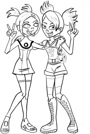 Girls Best Friends Coloring Page - Free Printable Coloring Pages for Kids