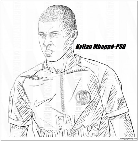 Kylian Mbappé-image 8 Coloring Pages - Kylian Mbappé Coloring Pages - Coloring  Pages For Kids And Adults