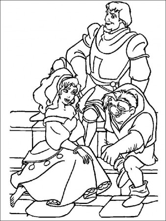 Coloring pages the hunchback of notre dame - picture 1