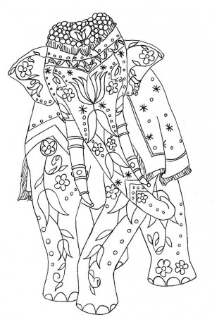Indian elephant coloring pages for adults #73 Elephant Coloring ...