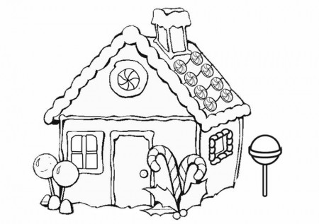 Christmas Ginger House Coloring Pages - Coloring Pages For All Ages