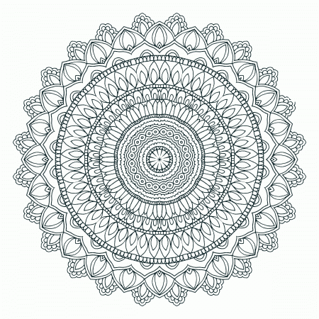 Free Intricate Coloring Pages Mandala 4 - VoteForVerde.com