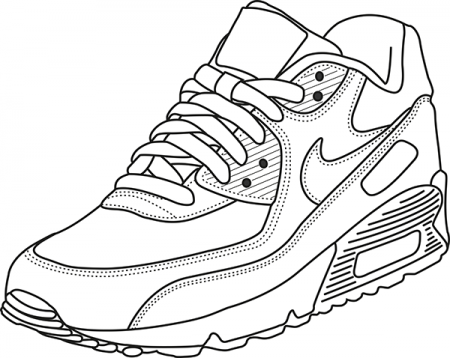 Air Max 90 Coloring Pages