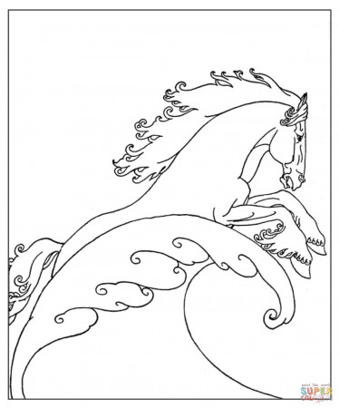 Neptune's Sea Horse coloring page | Free Printable Coloring Pages