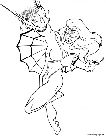 Gwen Stacy Use Her Powers Spiderman ...coloring-pages.info