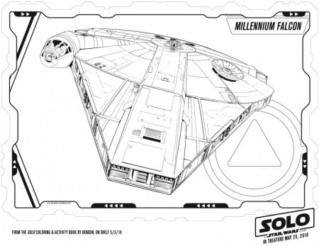 Millennium Falcon Coloring Page - free Star Wars download