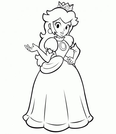 Princess Peach Colouring Pages - Coloring Pages for Kids and for ...