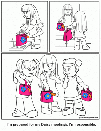 Girl Scout Law, Responsible for What I Say and Do Coloring Page ...