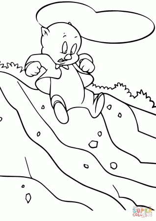 Porky Pig coloring page | Free Printable Coloring Pages