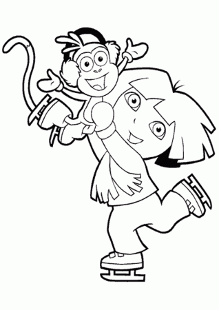 Free Winter Coloring Pages Ice Skating Kids | Winter Coloring ...