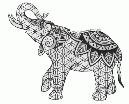 Free Free Coloring Pages Of Henna Elephant - Widetheme