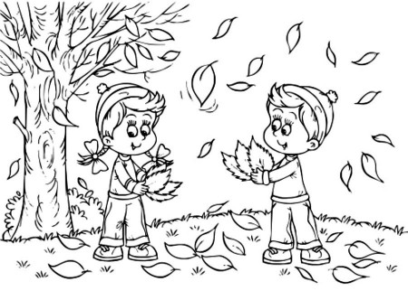 fall tree coloring page - Site about Children