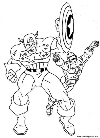 Print ironman and captain america s for kids5ca3 Coloring pages