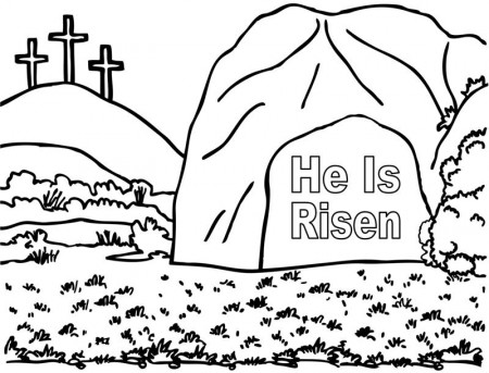 He Is Risen- Coloring Page « Crafting The Word Of God