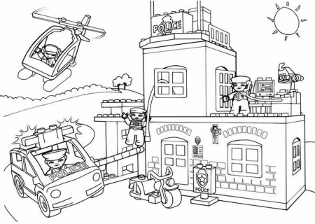 Lego Duplo Coloring Pages 8: | Lego police, Coloring pages