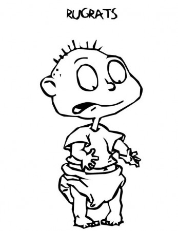 Tommy Pickles Is Surprised In Rugrats Coloring Page : Color Luna