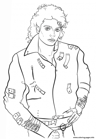Michael Jackson Celebrity Coloring Pages Printable
